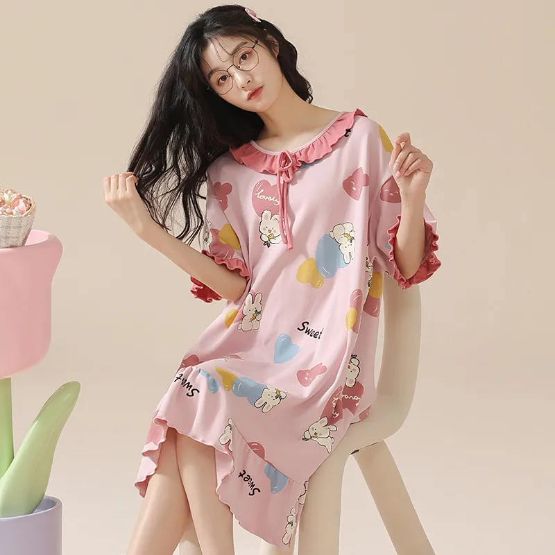 Vine Color Nightgown Women's Pink-2
