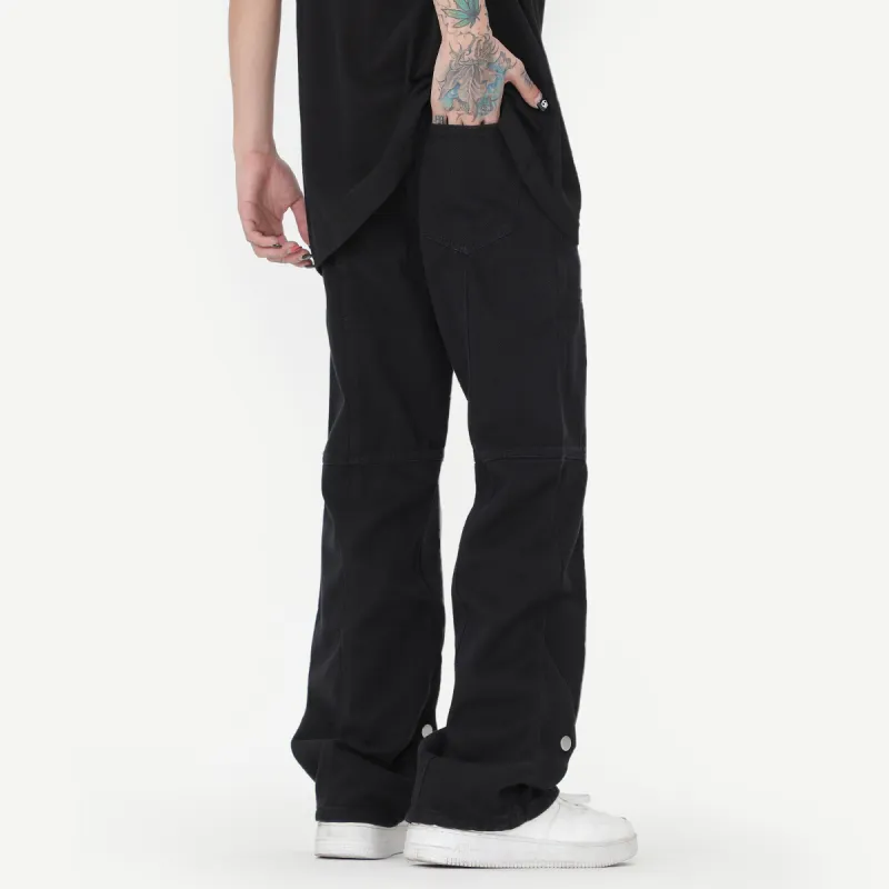 Vine Color Casual Pants Women's Black-3
