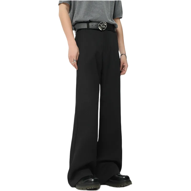Vine Color Casual Pants Unisex Black-3