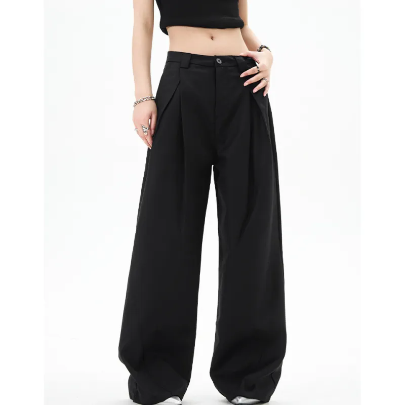 Vine Color Suit Trouser Unisex Black-2