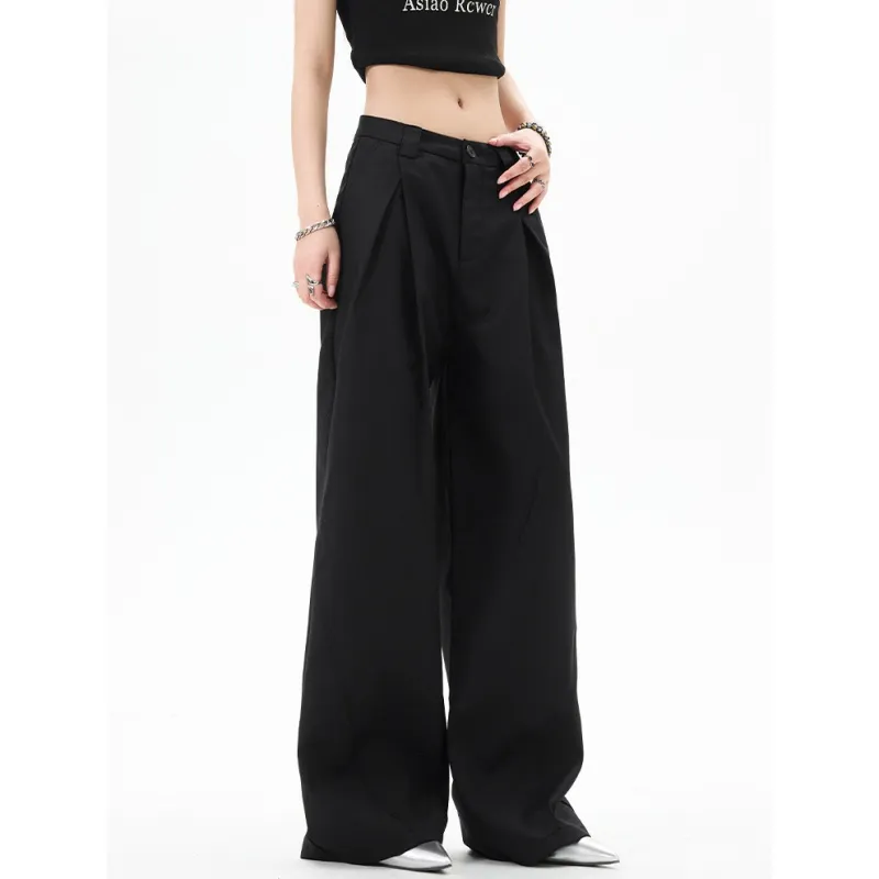 Vine Color Suit Trouser Unisex Black-5