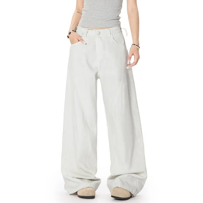 Vine Color Casual Pants Women's White-3