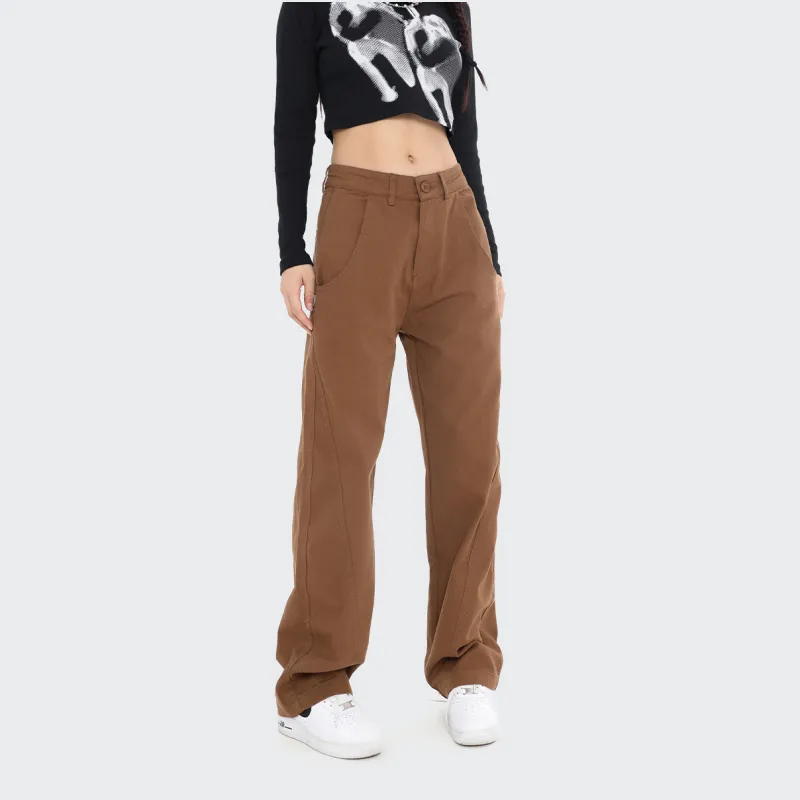 Vine Color Casual Pants Women's-6