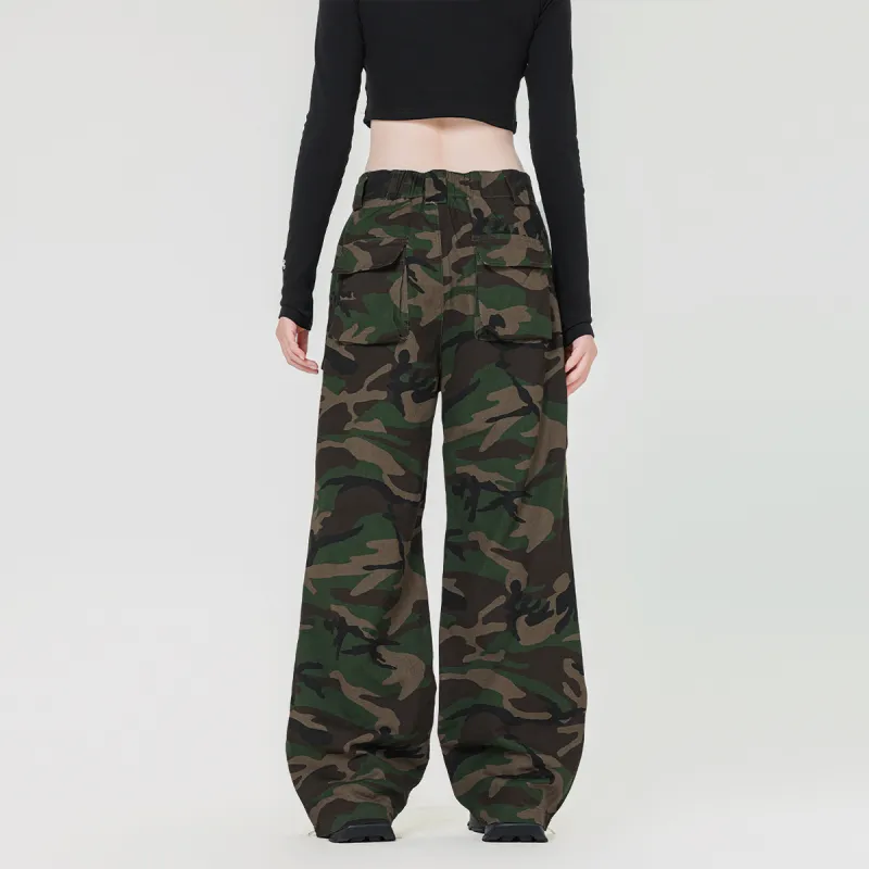 Vine Color Cargo Pants Unisex Camouflage-2