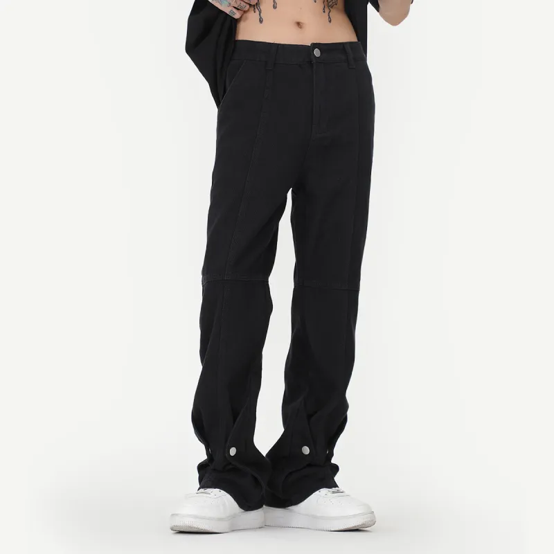 Vine Color Casual Pants Women's Black-2