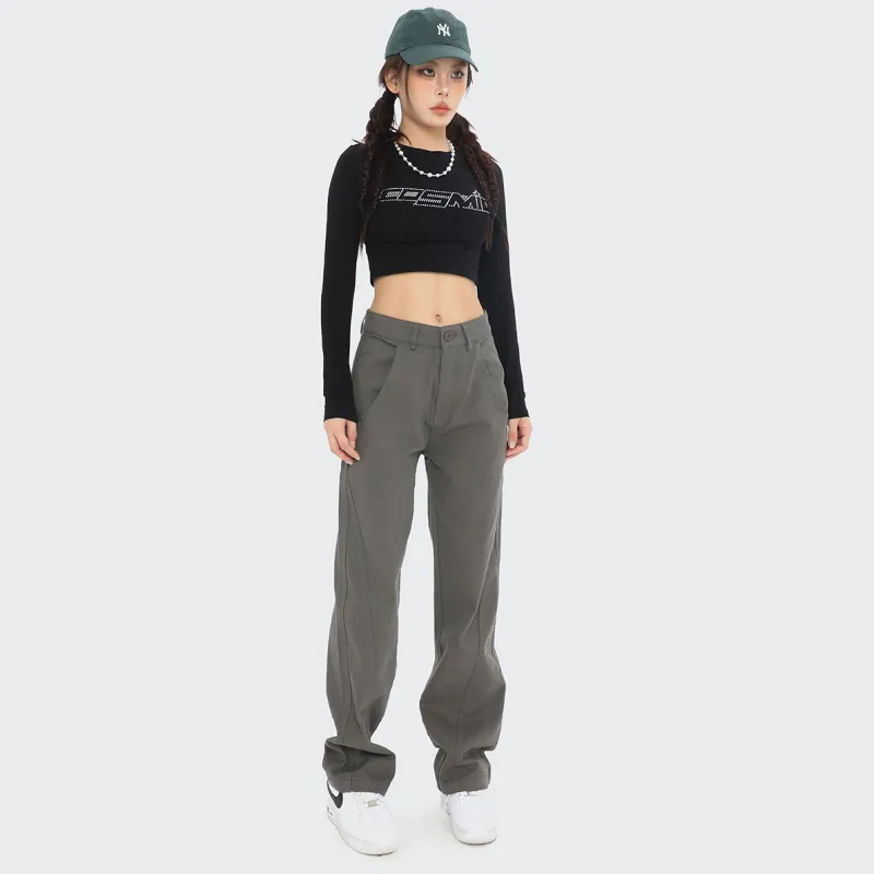 Vine Color Casual Pants Women's-3