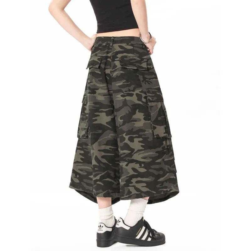 Vine Color Casual Pants Unisex Camouflage-4