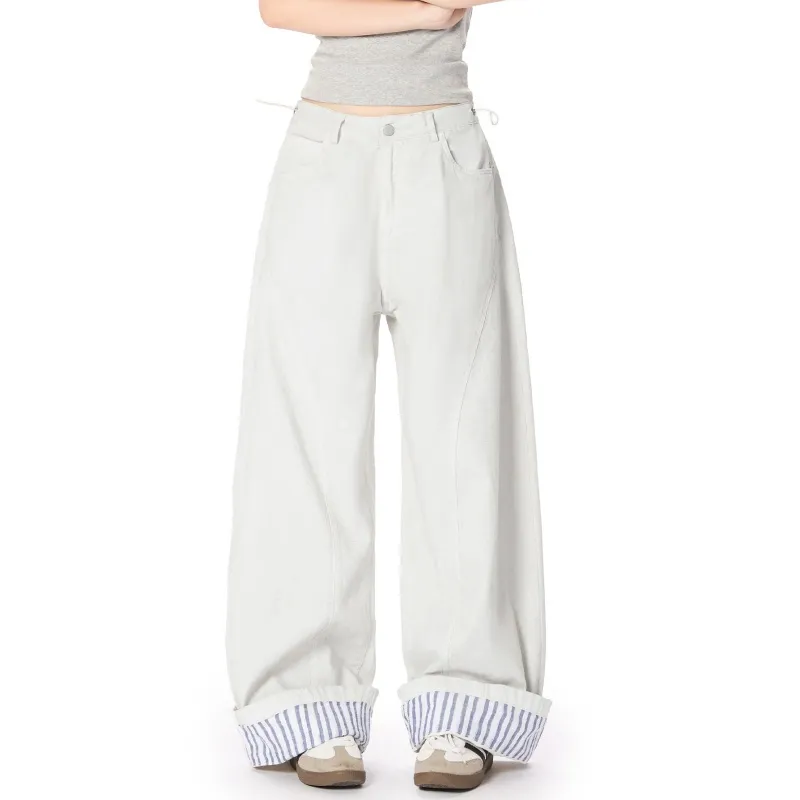 Vine Color Casual Pants Women's White-5