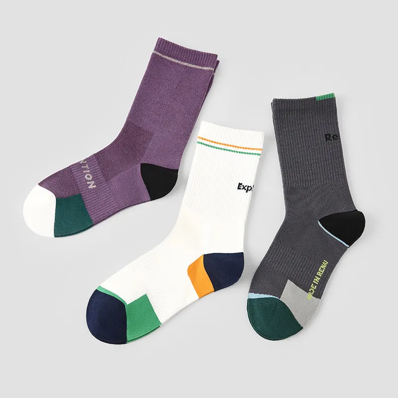 Vine Color Mid Calf Socks Unisex 3 Pack Star Beyond Forest Trail-4
