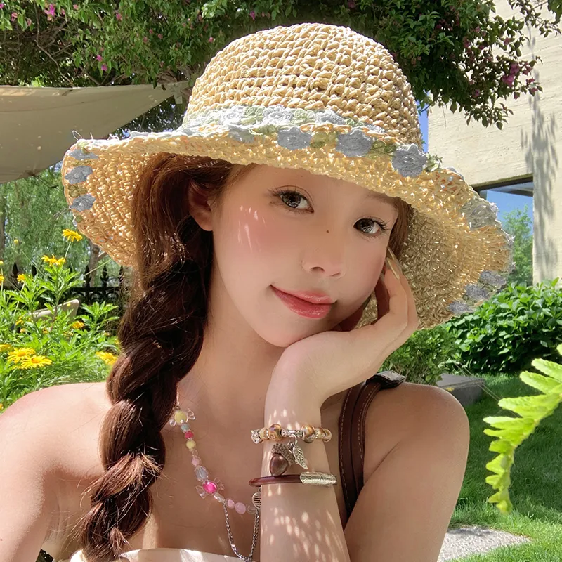 DZP Paper Reed Sun Protection Hats Unisex-2