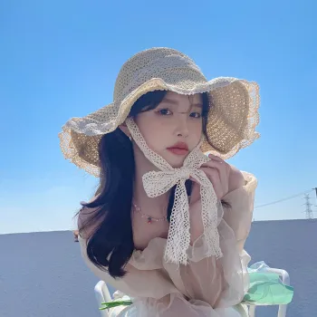 DZP Straw Woven Sun Protection Hats Unisex