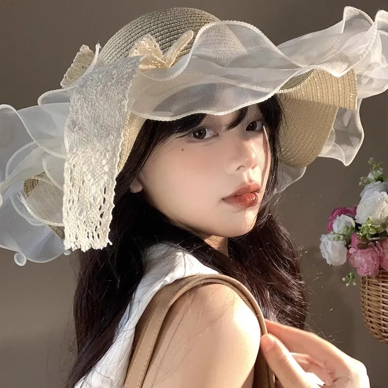 DZP Paper Reed Sun Protection Hats Unisex-4