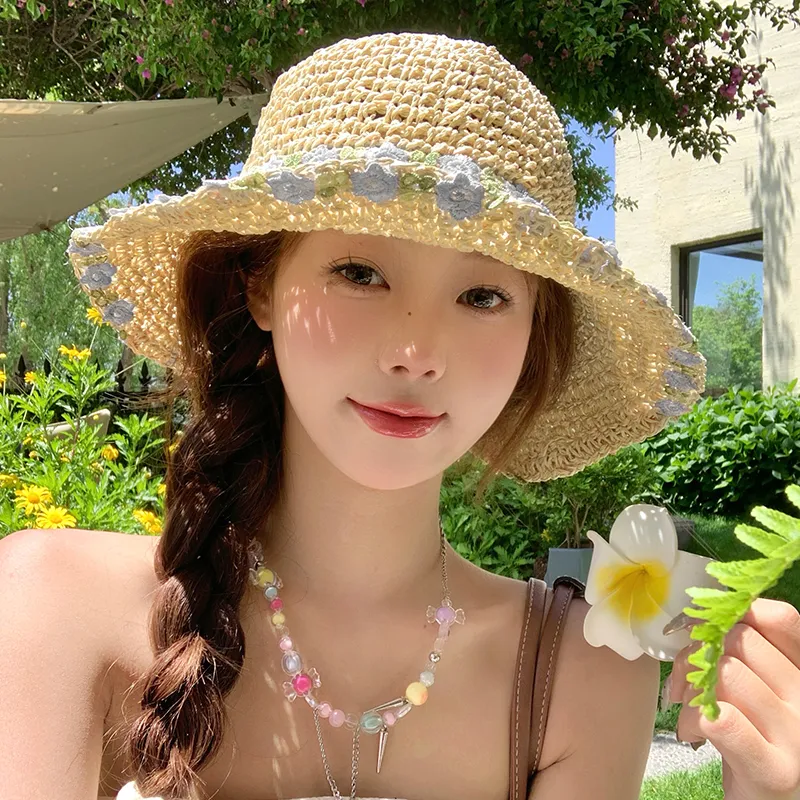 DZP Paper Reed Sun Protection Hats Unisex-3