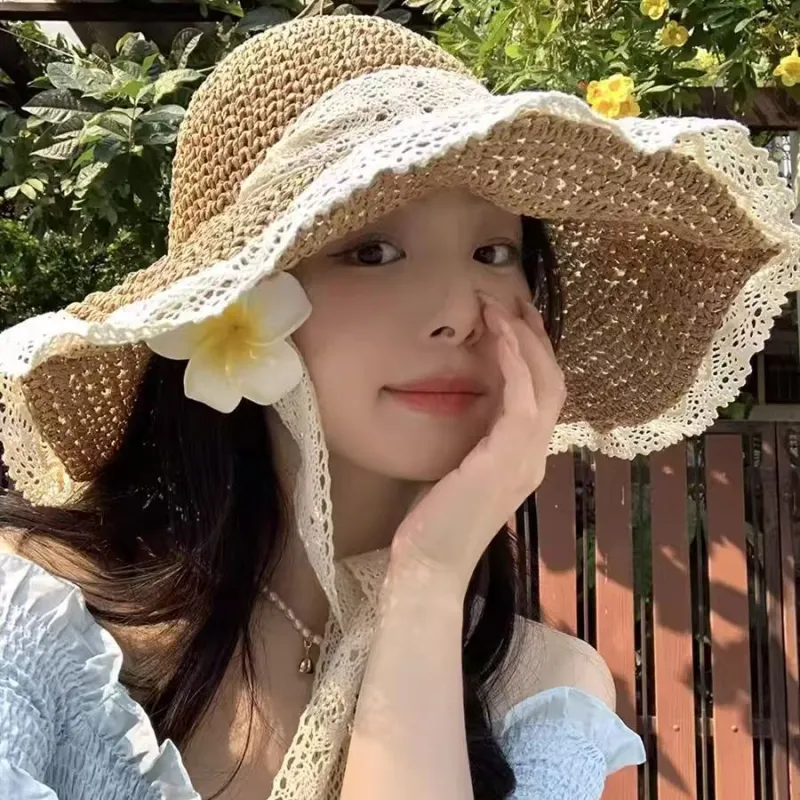 DZP Paper Reed Sun Protection Hats Unisex-7