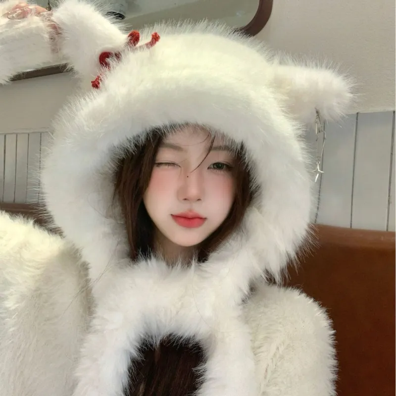 DZP Polyester Hoods & Plush Hats Women's-1