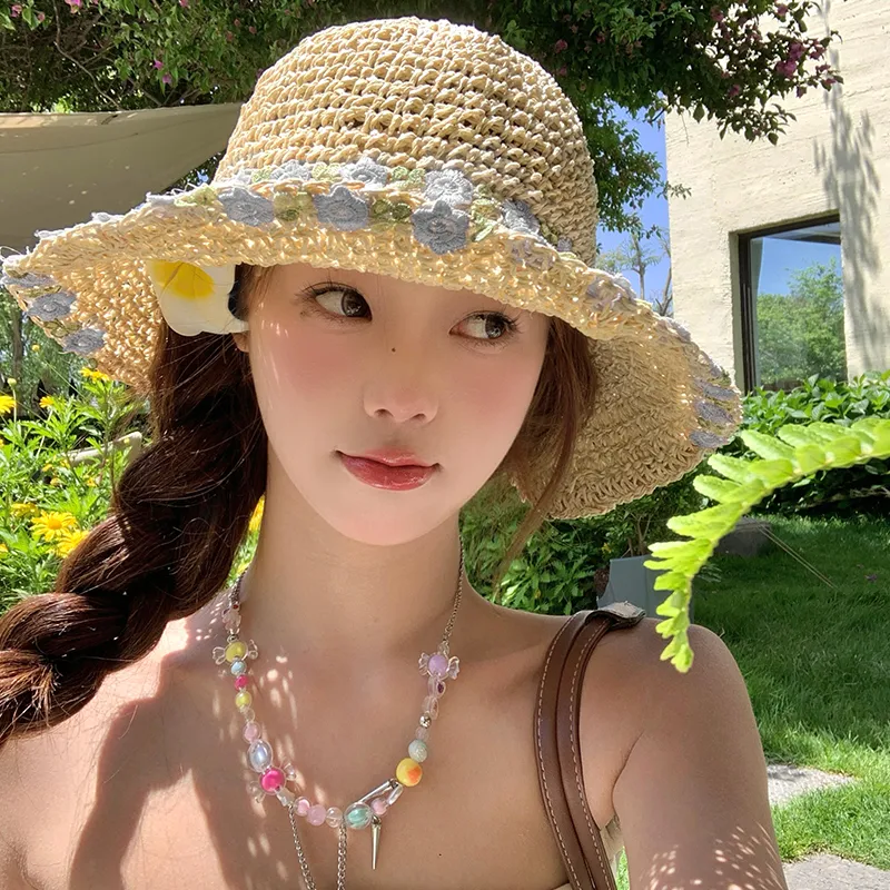 DZP Paper Reed Sun Protection Hats Unisex-1