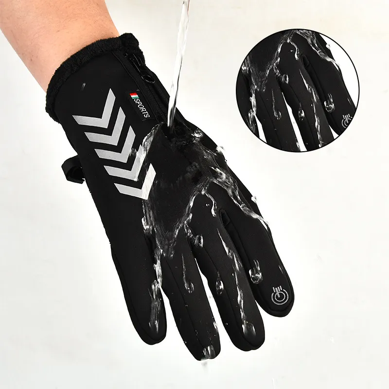 DZP Polyester Sports Gloves Unisex Black/Gray-1