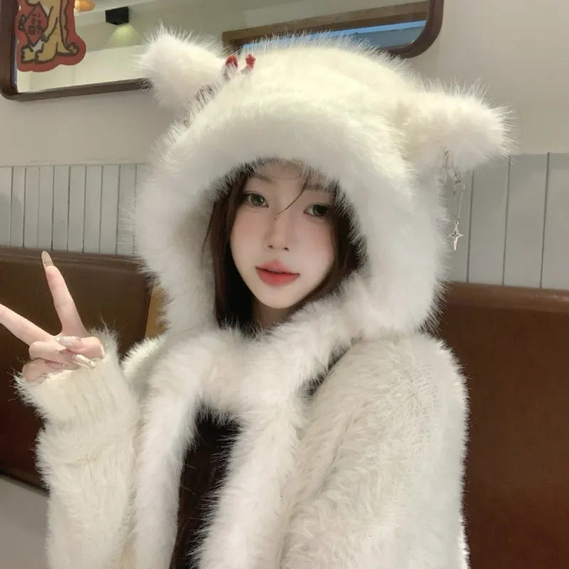 DZP Polyester Hoods & Plush Hats Women's-2