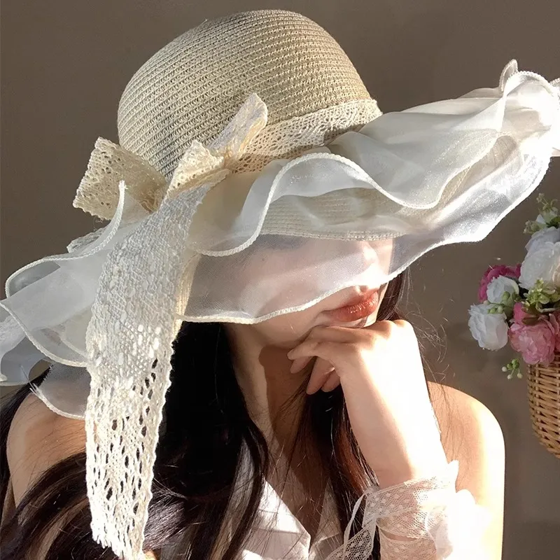 DZP Paper Reed Sun Protection Hats Unisex-5