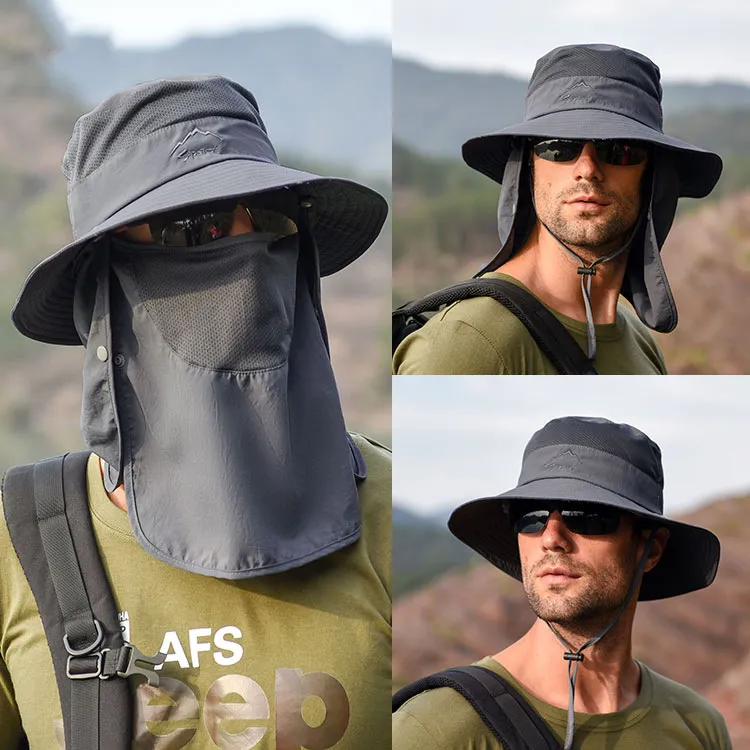 DZP Polyester Sun Protection Hats Unisex-5