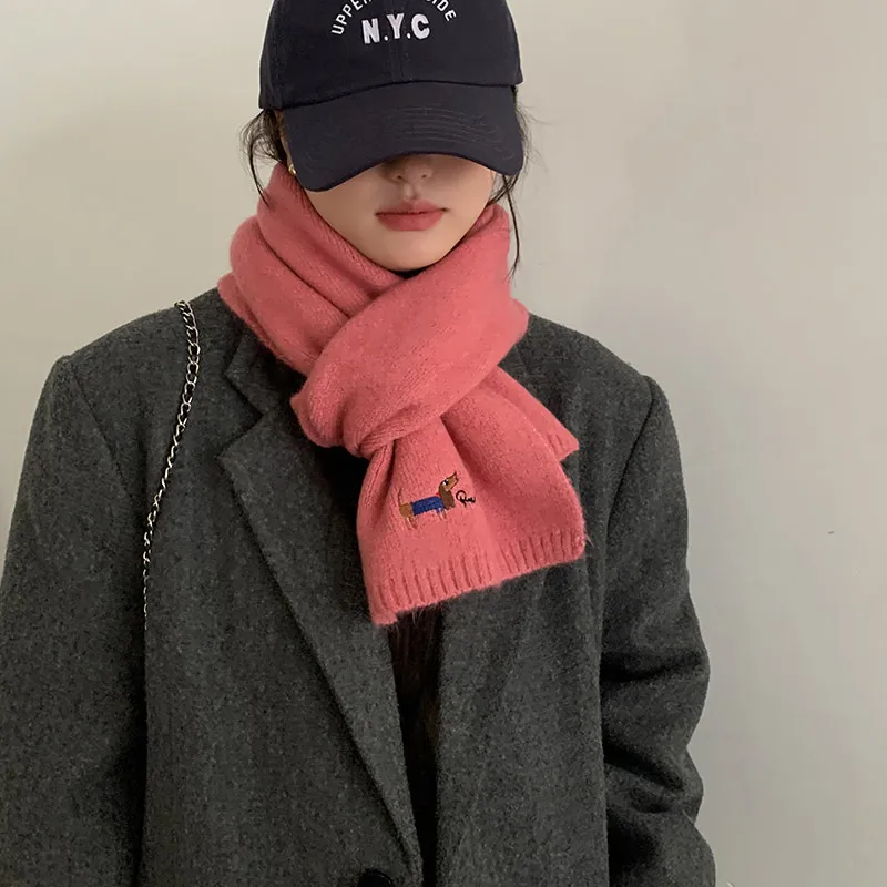 DZP Polyester Knit Scarves Unisex Multicolor-7