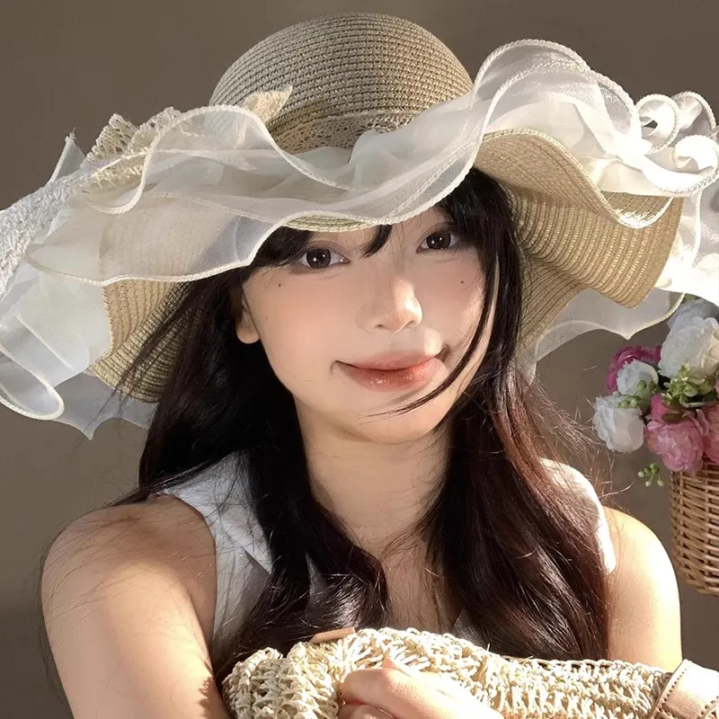 DZP Paper Reed Sun Protection Hats Unisex-2
