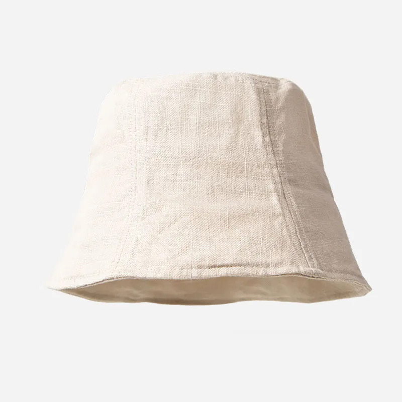 DZP Cotton Linen Blend Bucket Hats Unisex-4