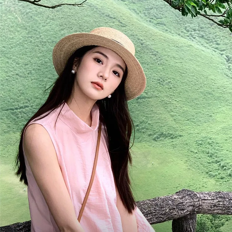 DZP Straw Paper Sun Protection Hats Unisex-6