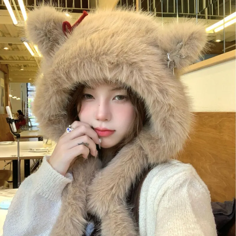 DZP Polyester Hoods & Plush Hats Women's-6