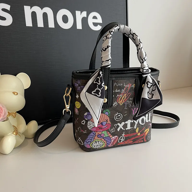 HCXK PU Fashion Versatile Handheld Basket Bag Crossbody Bag Handbag Regular Women's Multicolor-9