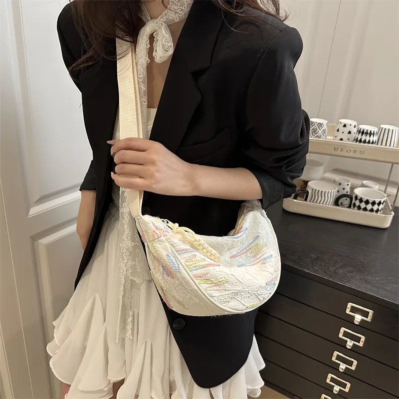 HCXK Special Fabric Shoulder Bag Women's Multicolor-9