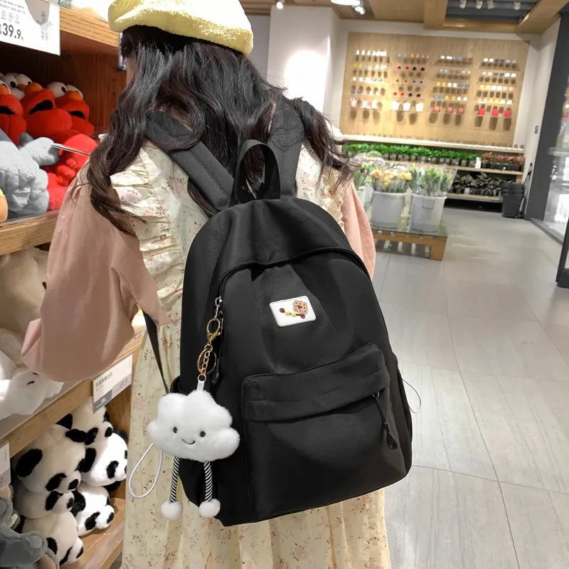 HCXK Nylon Backpack Unisex White/Pink/Black/Blue/Yellow-12