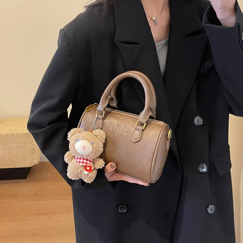 HCXK PU One Shoulder Handbags Regular Women's Mud/coffee/brown-2