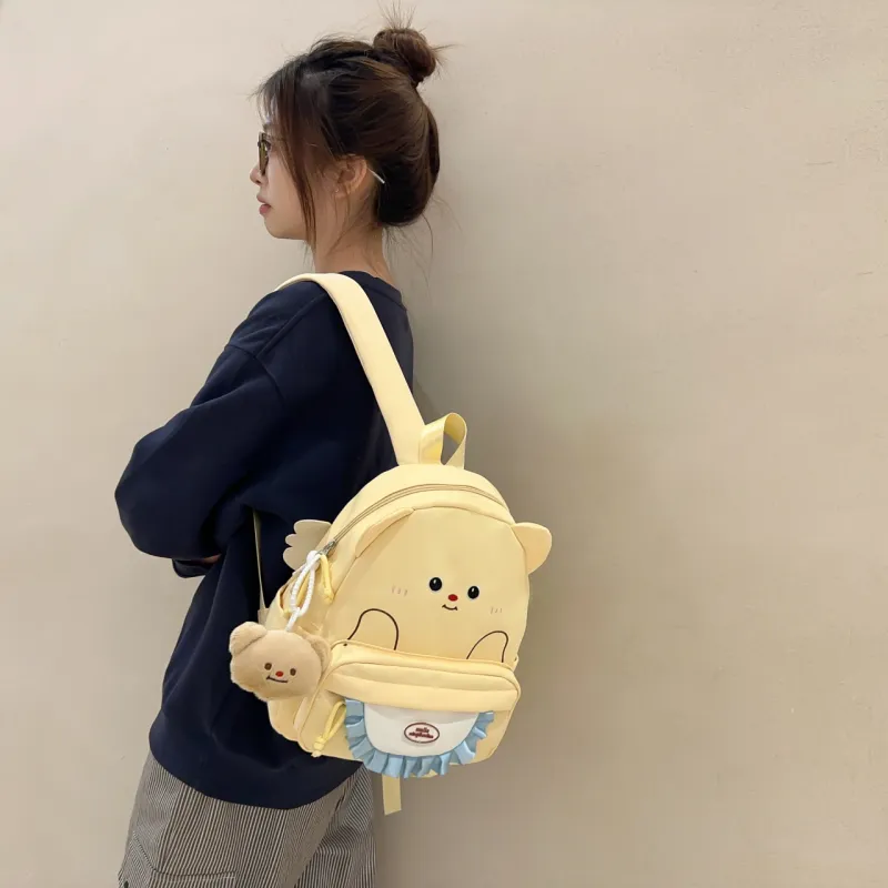 HCXK Nylon Backpack Trumpets Unisex Yellow-3