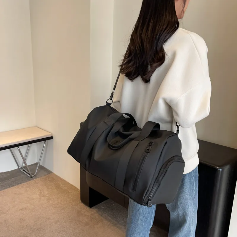 HCXK Fabric One Shoulder Travel Bag Unisex Multicolor-5