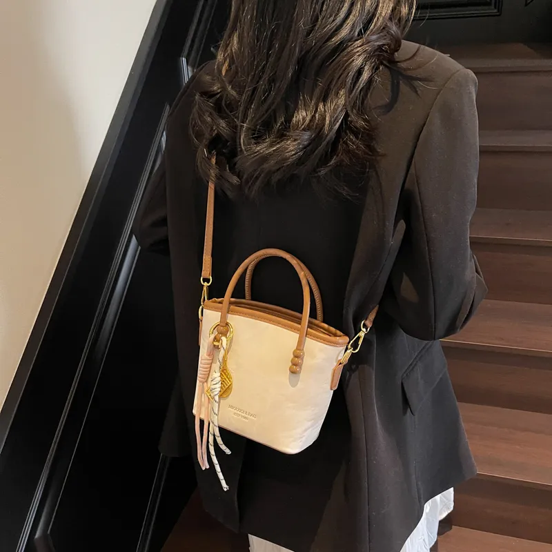 HCXK PU Shoulder Bag Crossbody Bag Casual Korean Style Bucket Bag Handbag Regular Women's Multicolor-7