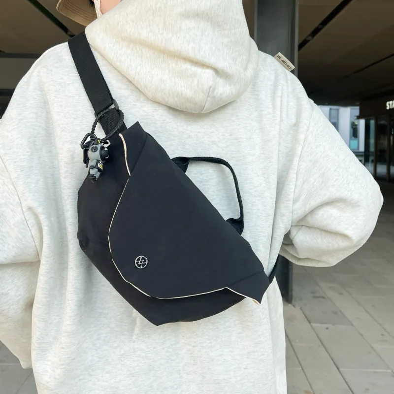 HCXK Nylon All Versatile One Shoulder Lightweight Practical Saddle Chest Handbag Regular Unisex Multicolor-14