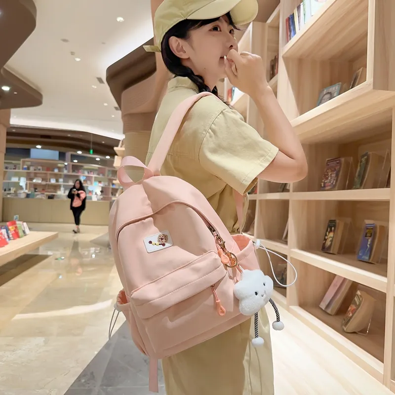 HCXK Nylon Backpack Unisex White/Pink/Black/Blue/Yellow-4