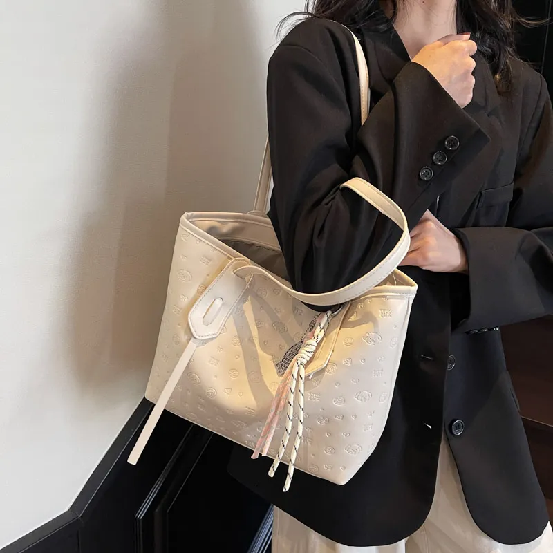 HCXK PU Tote Bag, Shoulder Bag Women's Blue/Pink/Black/White-16