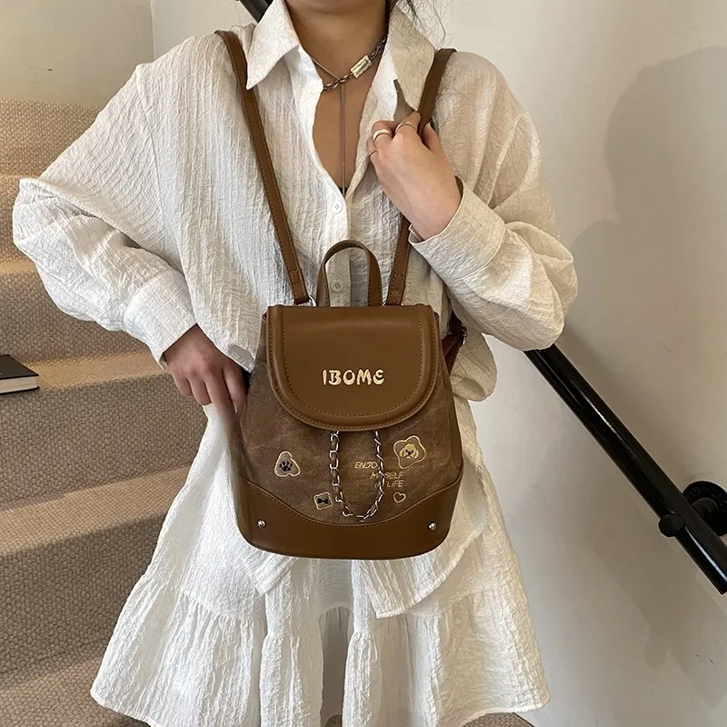 HCXK PU Backpack Regular Women's Silver/Blue/Pink/Brown-20
