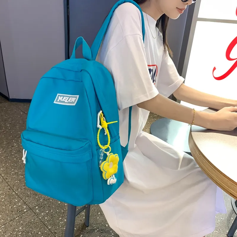 HCXK Nylon Backpack Unisex White/Black/Green/Blue/Pink-16