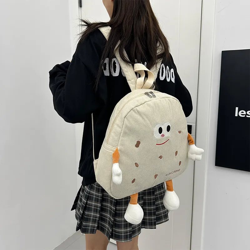 HCXK Fabric Backpack Women's Brown/Khaki/Ecru-9