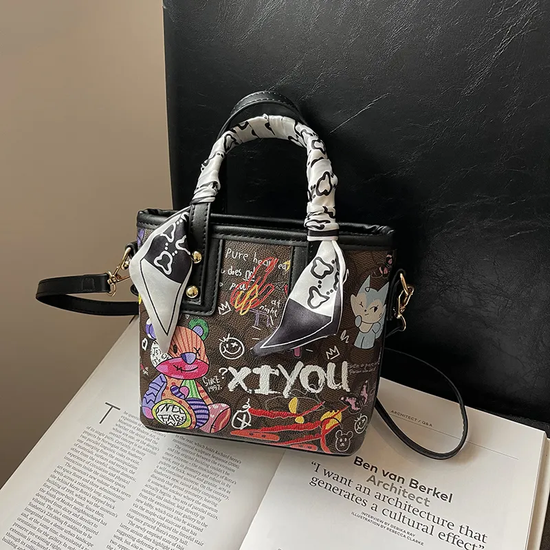 HCXK PU Fashion Versatile Handheld Basket Bag Crossbody Bag Handbag Regular Women's Multicolor-10