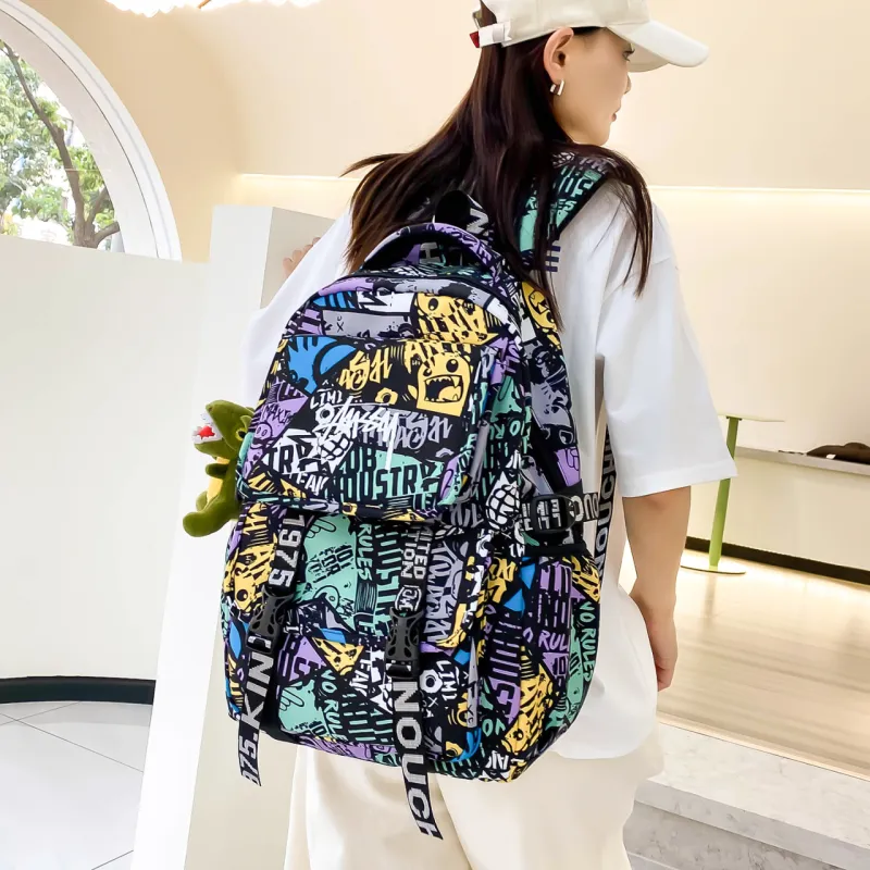 HCXK Nylon Backpack Regular Unisex Multicolor-8