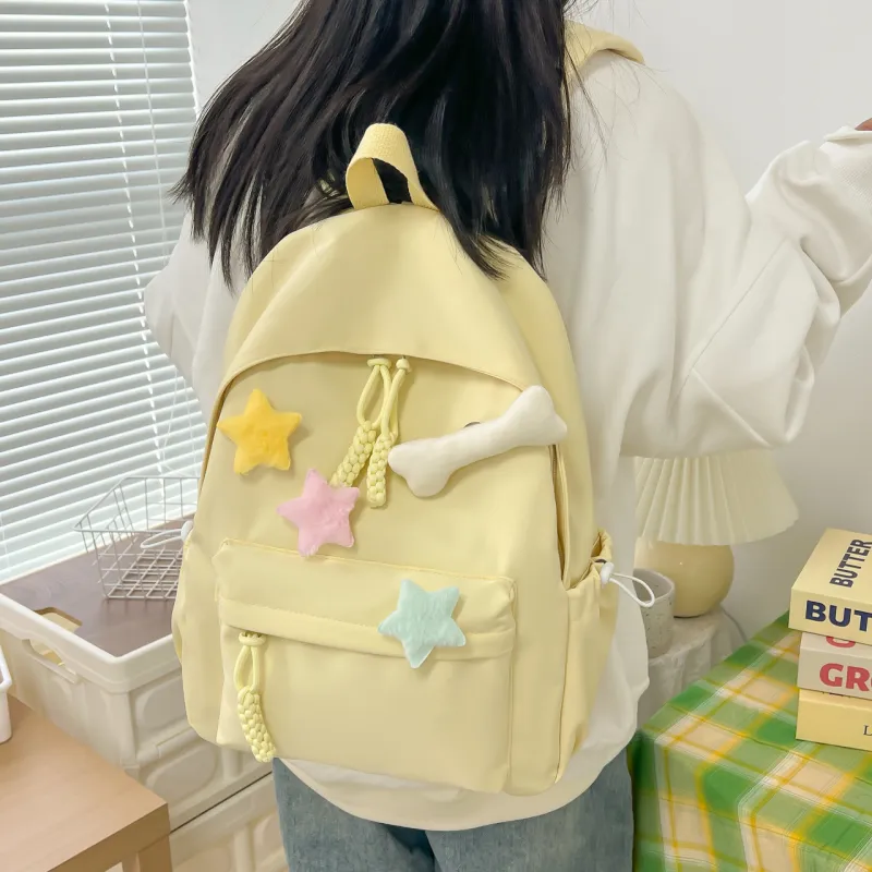 HCXK Composite Cloth Backpack Unisex Multicolor-1