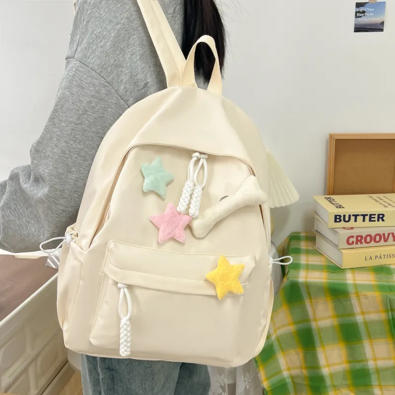 HCXK Composite Cloth Backpack Unisex Multicolor-12