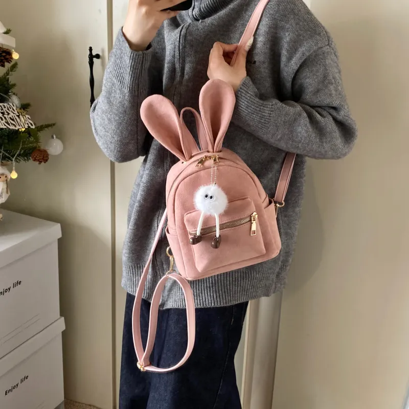HCXK PU Backpack Regular Women's Gray Black/Pink/Coffee/Brown-7