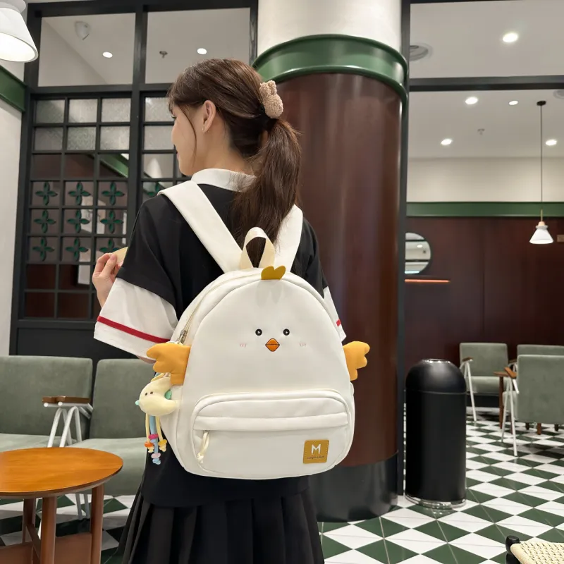 HCXK Nylon Backpack Unisex Yellow/Black/White-11