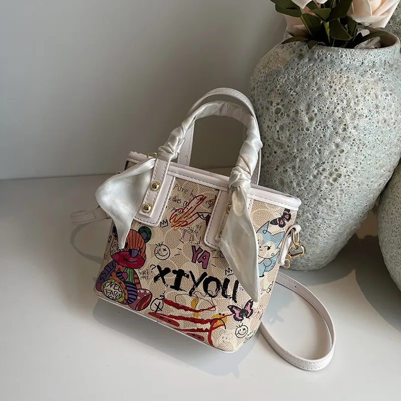 HCXK PU Fashion Versatile Handheld Basket Bag Crossbody Bag Handbag Regular Women's Multicolor-5