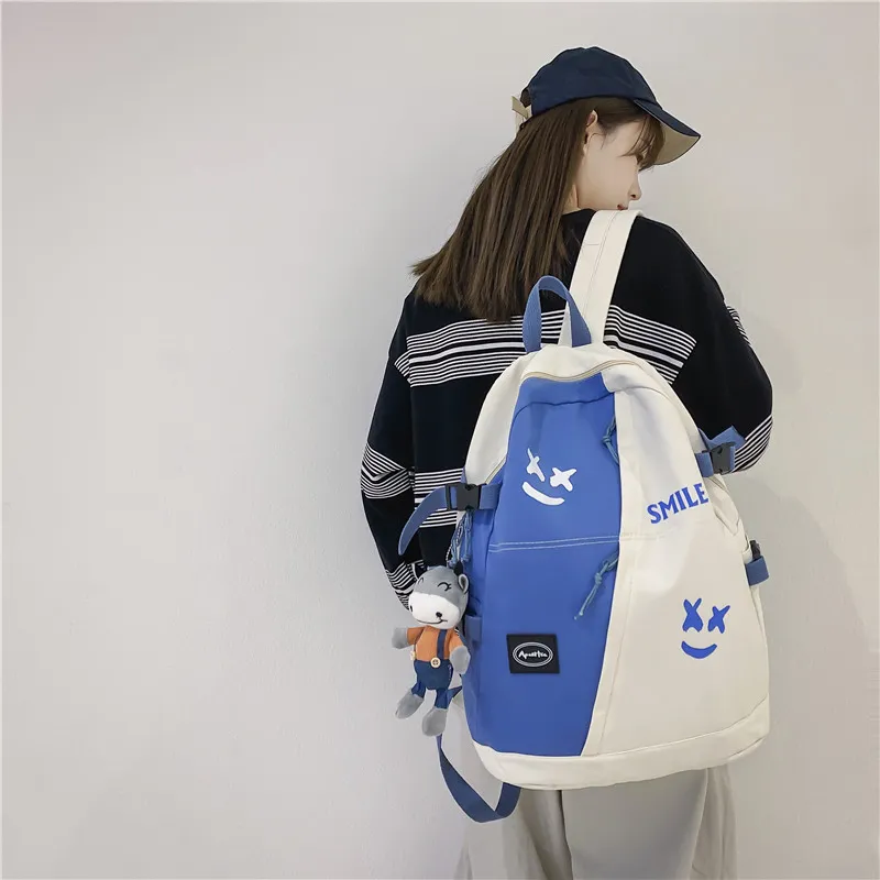 HCXK Nylon Backpack Unisex White/Black-2